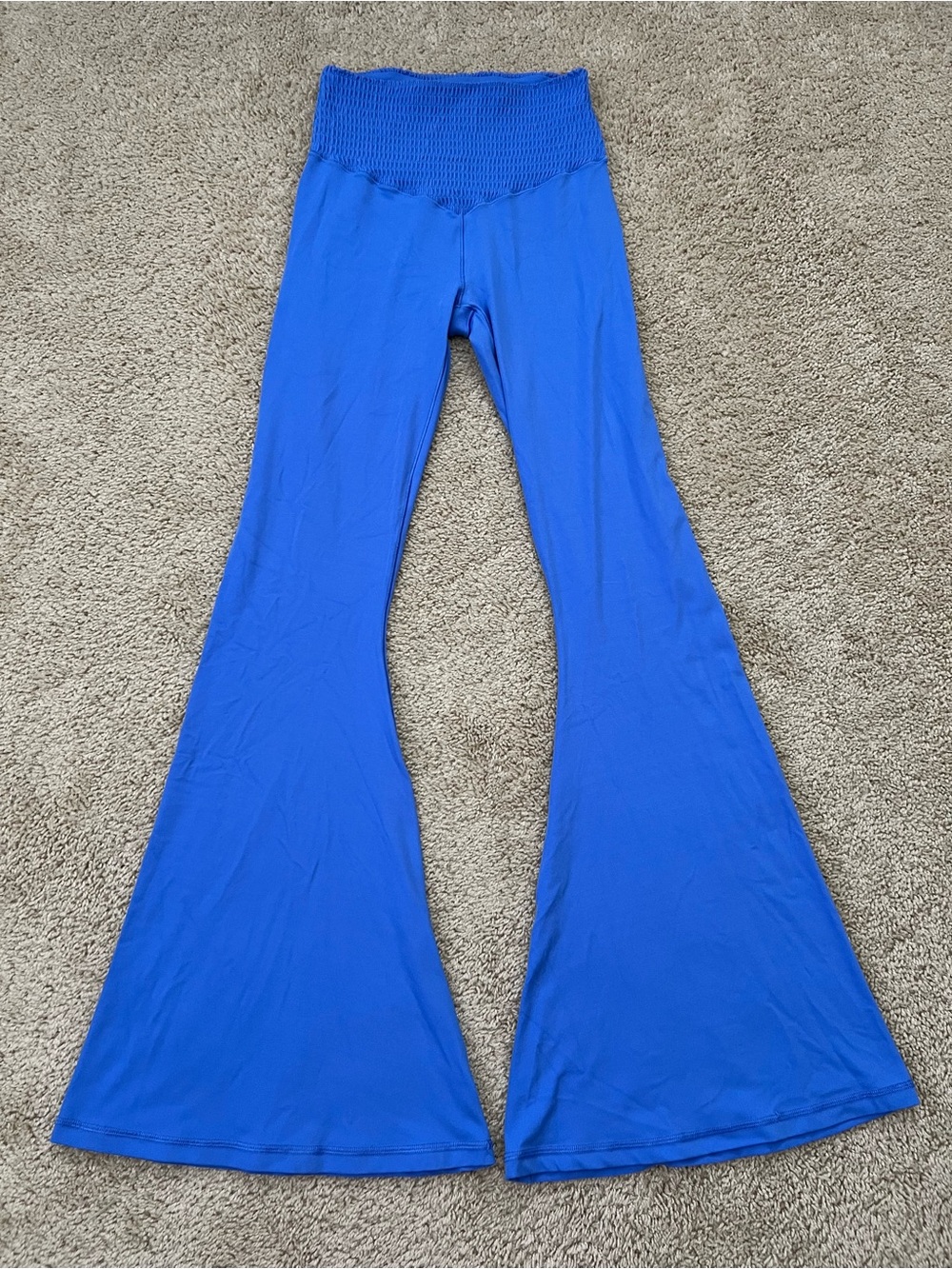 OFFLINE By Aerie Real Me Super Flare Leggings Womens Medium Blue High Rise Yoga